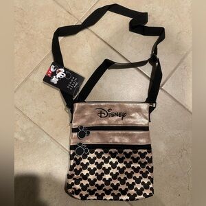 Disney Black and Gold Mickey Mouse Shoulder Bag